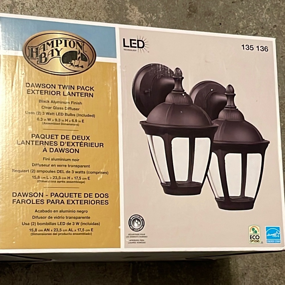 Hampton bay Dawson twin pack exterior light